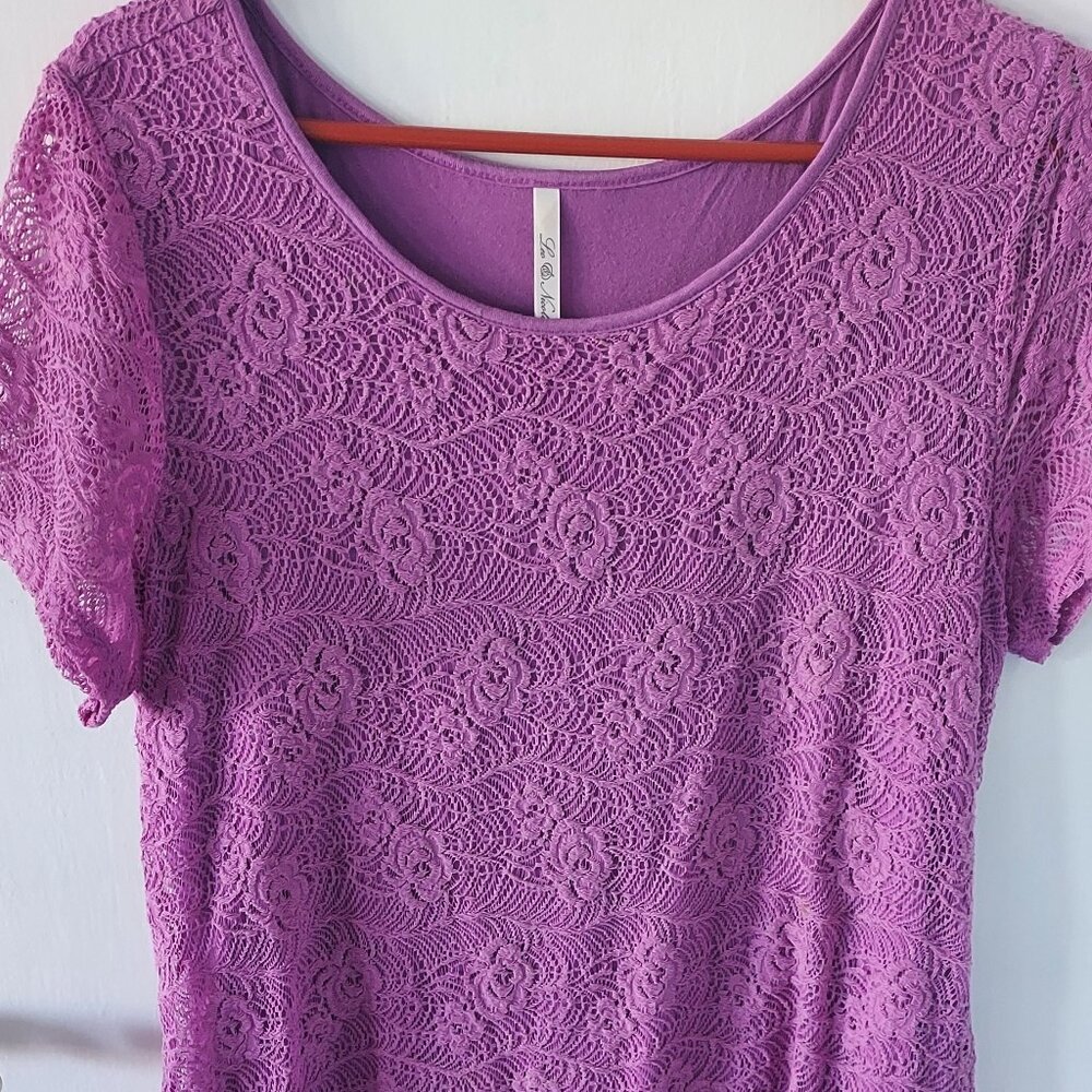 Lacy lavender top